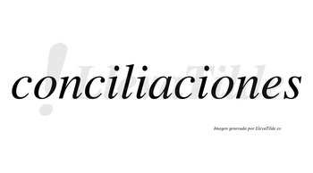 Conciliaciones  no lleva tilde con vocal tónica en la segunda «o»