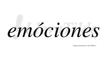 Emóciones  lleva tilde con vocal tónica en la primera «o»