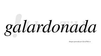 Galardonada no lleva tilde con vocal tónica en la tercera «a»