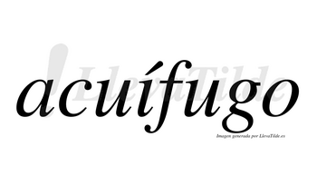Acuífugo  lleva tilde con vocal tónica en la «i»