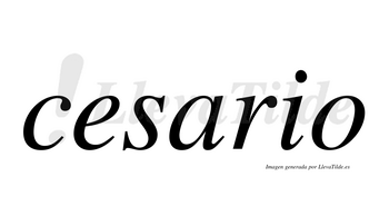 Cesario  no lleva tilde con vocal tónica en la «a»