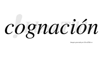 Cognación  lleva tilde con vocal tónica en la segunda «o»