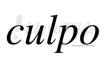 Culpo  no lleva tilde con vocal tónica en la «u»
