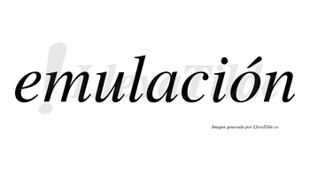 Emulación  lleva tilde con vocal tónica en la «o»