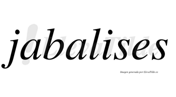 Jabalises no lleva tilde con vocal tónica en la «i»