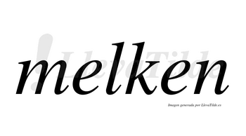 Melken  no lleva tilde con vocal tónica en la primera «e»