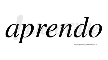 Aprendo  no lleva tilde con vocal tónica en la «e»