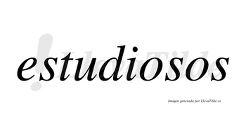 Estudiosos  no lleva tilde con vocal tónica en la primera «o»