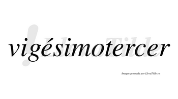 Vigésimotercer lleva tilde con vocal tónica en la primera «e»