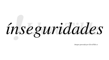 Ínseguridades  lleva tilde con vocal tónica en la primera «i»