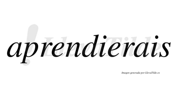 Aprendierais  no lleva tilde con vocal tónica en la segunda «e»