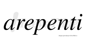 Arepenti no lleva tilde con vocal tónica en la segunda «e»