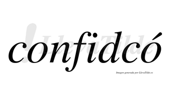 Confidcó  lleva tilde con vocal tónica en la segunda «o»