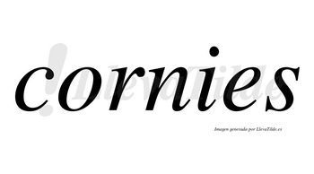 Cornies no lleva tilde con vocal tónica en la «o»