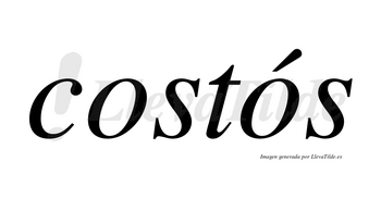 Costós lleva tilde con vocal tónica en la segunda «o»