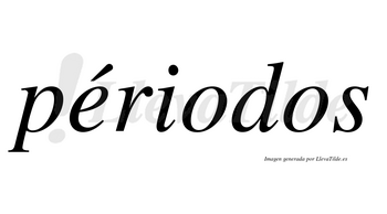 Périodos lleva tilde con vocal tónica en la «e»