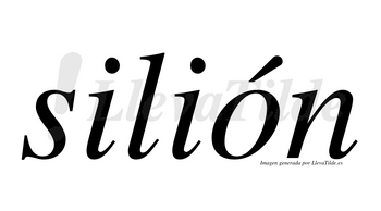 Silión  lleva tilde con vocal tónica en la «o»