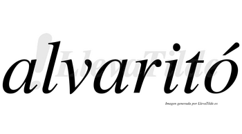Alvaritó  lleva tilde con vocal tónica en la «o»