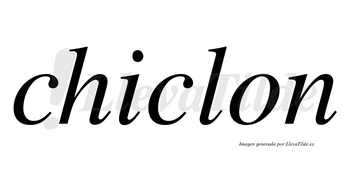 Chiclon no lleva tilde con vocal tónica en la «i»