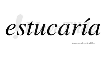Estucaría  lleva tilde con vocal tónica en la «i»