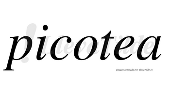 Picotea no lleva tilde con vocal tónica en la «e»
