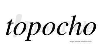 Topocho no lleva tilde con vocal tónica en la segunda «o»