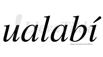 Ualabí  lleva tilde con vocal tónica en la «i»