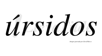 Úrsidos lleva tilde con vocal tónica en la «u»
