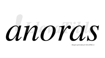 Anoras  no lleva tilde con vocal tónica en la «o»