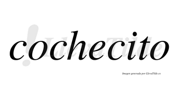 Cochecito  no lleva tilde con vocal tónica en la «i»