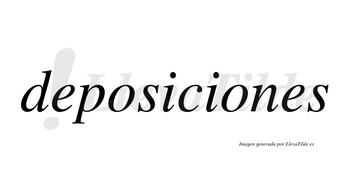 Deposiciones  no lleva tilde con vocal tónica en la segunda «o»