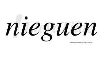 Nieguen no lleva tilde con vocal tónica en la primera «e»