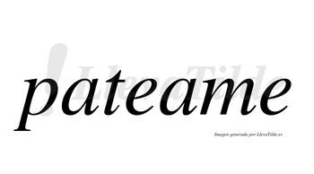 Pateame  no lleva tilde con vocal tónica en la segunda «a»