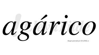 Agárico  lleva tilde con vocal tónica en la segunda «a»