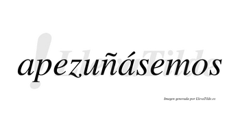 Apezuñásemos  lleva tilde con vocal tónica en la segunda «a»