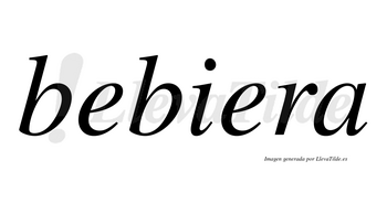 Bebiera  no lleva tilde con vocal tónica en la segunda «e»