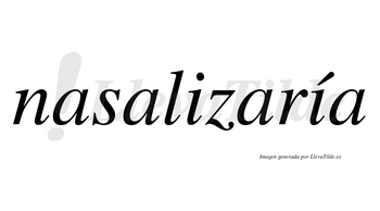 Nasalizaría  lleva tilde con vocal tónica en la segunda «i»