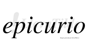Epicurio  no lleva tilde con vocal tónica en la «u»