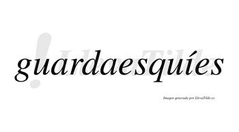 Guardaesquíes  lleva tilde con vocal tónica en la «i»