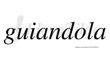 Guiandola  no lleva tilde con vocal tónica en la «o»