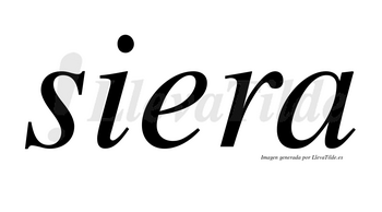 Siera no lleva tilde con vocal tónica en la «e»