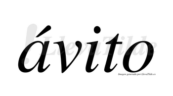 Ávito  lleva tilde con vocal tónica en la «a»