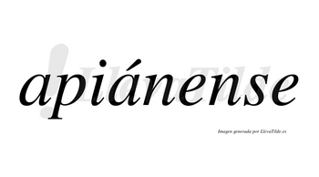 Apiánense  lleva tilde con vocal tónica en la segunda «a»