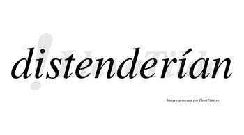 Distenderían  lleva tilde con vocal tónica en la segunda «i»