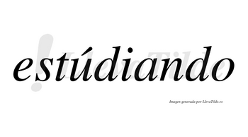 Estúdiando lleva tilde con vocal tónica en la «u»