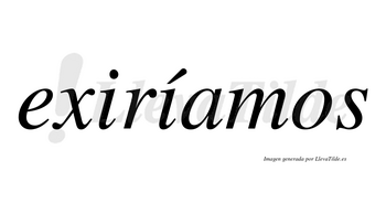 Exiríamos  lleva tilde con vocal tónica en la segunda «i»