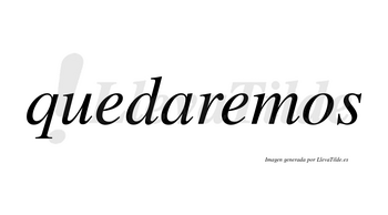 Quedaremos  no lleva tilde con vocal tónica en la segunda «e»