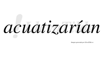 Acuatizarían  lleva tilde con vocal tónica en la segunda «i»