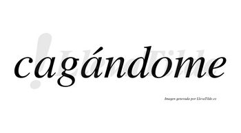 Cagándome  lleva tilde con vocal tónica en la segunda «a»