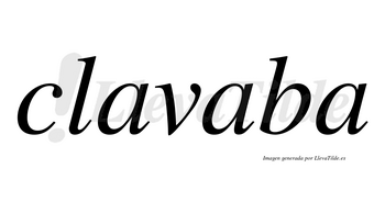 Clavaba no lleva tilde con vocal tónica en la segunda «a»